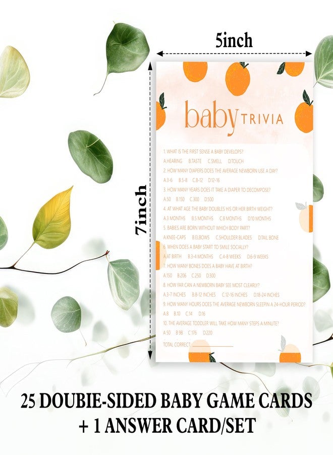 ISOVF Orange Theme Baby Shower Games with 1 Answer Card- Baby Gender Reveal Party Games - A Little Cutie is on The Way Gender Neutral Party and Supplies-(K04 - Image 4